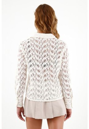 Tennis Camisa Crudo Tejida Para Mujer