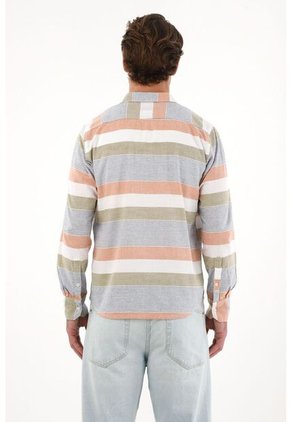 Tennis Camisa Con Diseño A Rayas Multicolor Para Hombre