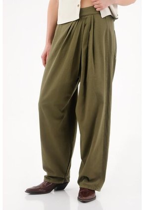 Tennis Pantalón En Drill Liviano Verde Para Mujer