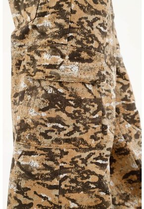 Pantalón Tipo Cargo Camuflado Para Mujer