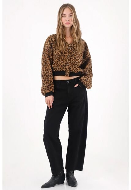 Tennis Jean Slouchy Black Denim Para Mujer