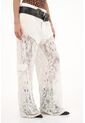 Tennis Pantalón Wide Leg Crudo En Encaje Para Mujer de Tennis