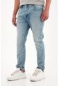 Tennis Jean Skinny Con Desgastes Azul Medio Para Hombre de Tennis