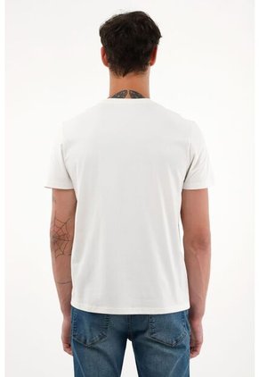 Tennis Camiseta Crudo Con Bolsillo Frontal Para Hombre