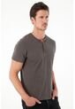 Tennis Camiseta Regular Fit Manga Corta Gris Para Hombre de Tennis