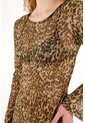 Vestido Largo Traslúcido Animal Print Para Mujer de Tennis