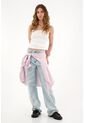 Tennis Camiseta Strapless Cruda En Tela Tejida Para Mujer de Tennis