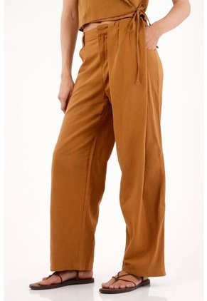 Tennis Pantalón En Tela Liviana Café Para Mujer