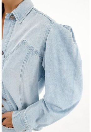 Tennis Chaqueta Azul Con Cortes En Punta Para Mujer