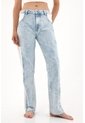 Tennis Jean Recto Tiro Medio Diseño Bicolor Para Mujer de Tennis