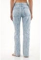 Tennis Jean Recto Tiro Medio Diseño Bicolor Para Mujer de Tennis