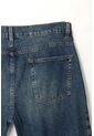 Tennis Bermuda Fit Recto Con Lavado Vintage En Denim De Algodón Azul Medio Para Hombre de Tennis