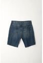 Tennis Bermuda Fit Recto Con Lavado Vintage En Denim De Algodón Azul Medio Para Hombre de Tennis