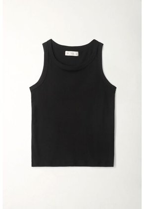 Tennis Camiseta Negra Manga Sisa Para Mujer