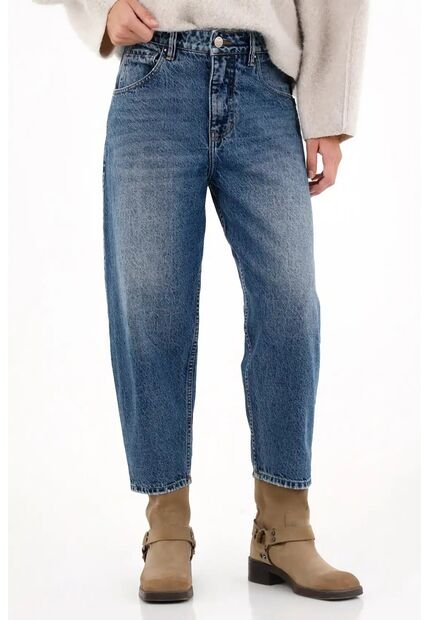 Tennis Jean Horseshoe Cinco Bolsillos Azul Para Mujer