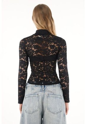 Tennis Camiseta Manga Larga En Encaje Para Mujer