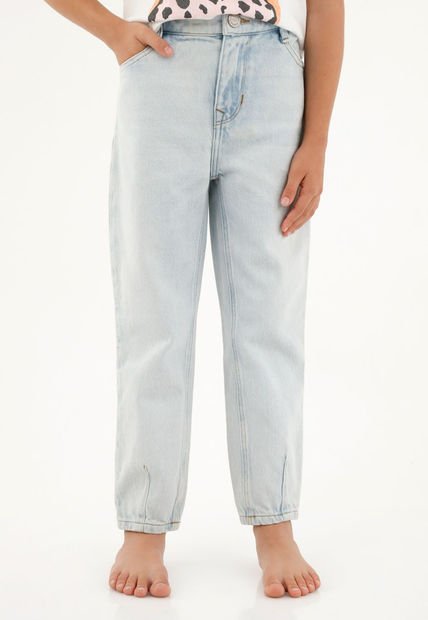 Jean Para Nina Tennis, Jeans Moda Plano Pesado Cintura Resortada