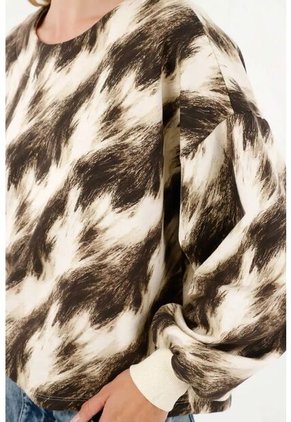 Tennis Buzo Estampado Silueta Oversize Para Mujer