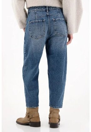 Tennis Jean Horseshoe Cinco Bolsillos Azul Para Mujer