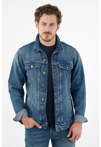 Tennis Chaqueta Lavado Azul Oscuro Para Hombre