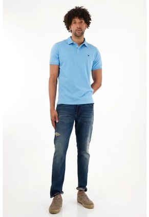 Tennis Polo Azul Licrada Para Hombre
