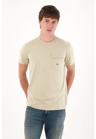 Camiseta Con Bolsillo De Tapa Café Para Hombre Tennis