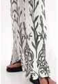 Tennis Pantalón Recto Con Efecto Bordado Blanco Para Mujer de Tennis