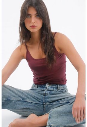 Tennis Camiseta Morada De Tiras Para Mujer