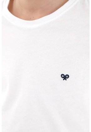 Camiseta Manga Corta Blanca Para Niño