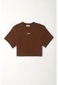 Tennis Camiseta Boxy Fit Con Estampado Texto Café Para Mujer de Tennis