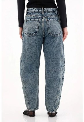 Tennis Jean Slouchy Tiro Bajo Azul Para Mujer