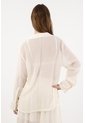 Tennis Camisa Manga Larga Con Transparencia Crudo Para Mujer de Tennis