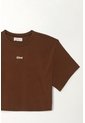 Tennis Camiseta Boxy Fit Con Estampado Texto Café Para Mujer de Tennis