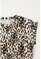 Camiseta Manga Sisa De Animal Print Para Niña de Tennis