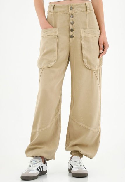 Pantalón Jogger Café Para Mujer