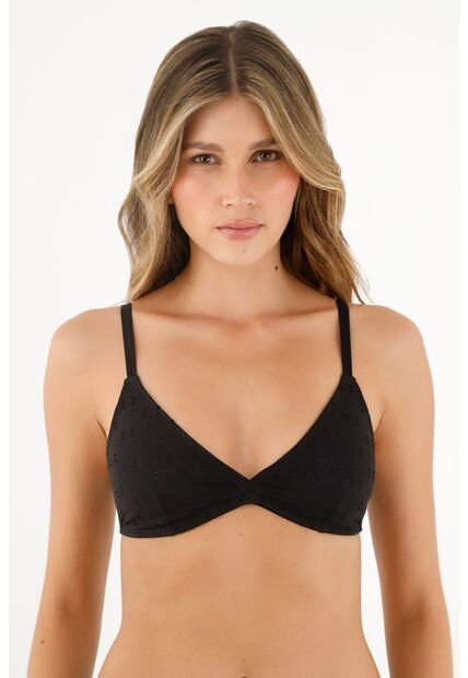Top Negro Tipo Bralette Para Mujer