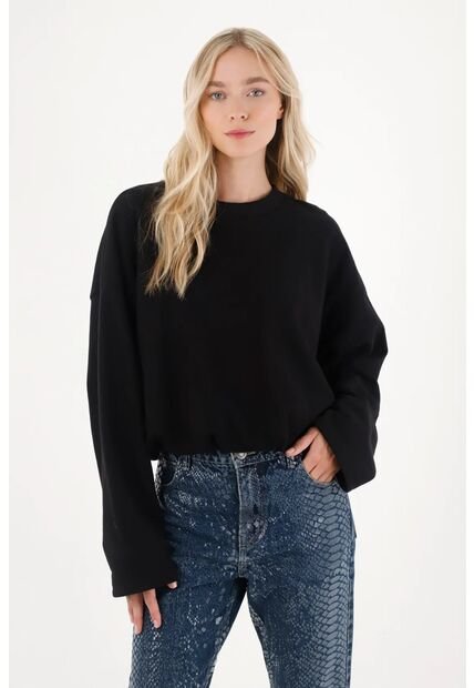 Tennis Buzo Cerrado Negro Para Mujer