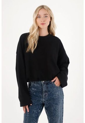 Tennis Buzo Cerrado Negro Para Mujer