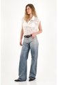 Tennis Jean Wide Leg Tiro Alto Con Lavado Degradé Para Mujer de Tennis