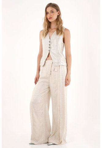 Tennis Chaleco Gris Con Efecto Metalizado Para Mujer Tennis