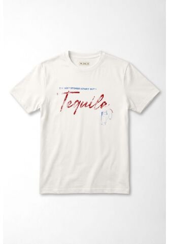 Tennis Camiseta Gráfica Regular Fit Con Print Tequila En Algodón Blanco Para Mujer Tennis