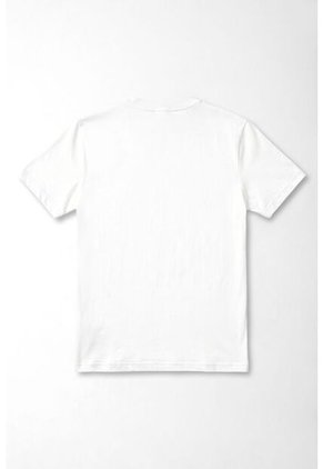 Tennis Camiseta Corte Recto Con Frase Champagne Treatment En Algodón Blanco Para Mujer