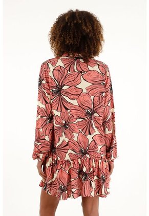 Vestido Manga Larga Estampado Para Mujer