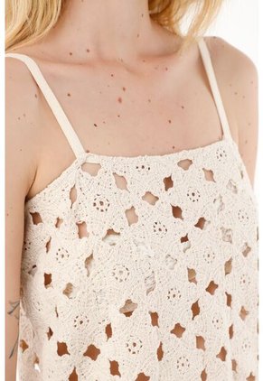 Camisa Tejida Con Tiras Para Mujer