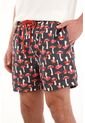 Tennis Pantaloneta De Baño Con Estampado De Hongos Multicolor Para Hombre de Tennis