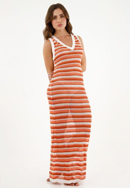 Vestido Largo Tejido Para Mujer