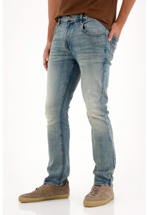 Tennis Jean Nudy Tiro Medio Azul Con Detalle Fruncido Para Hombre