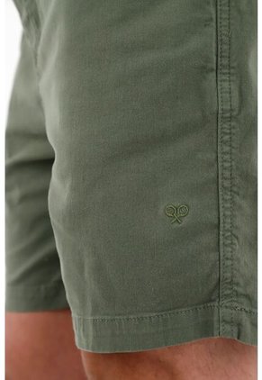 Tennis Bermuda Verde Con Pretina Elástica Para Hombre