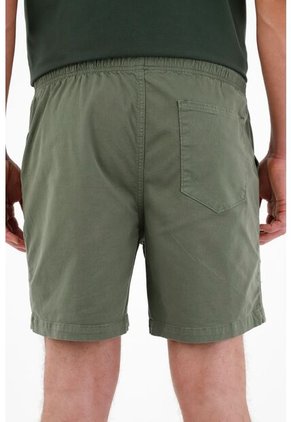 Tennis Bermuda Verde Con Pretina Elástica Para Hombre