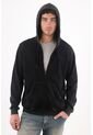 Tennis Buzo Regular Fit Con Efecto Lavado En Algodón Negro Para Hombre de Tennis